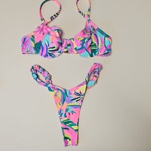 Kulani Kinis Tropical Pink Bikini Set